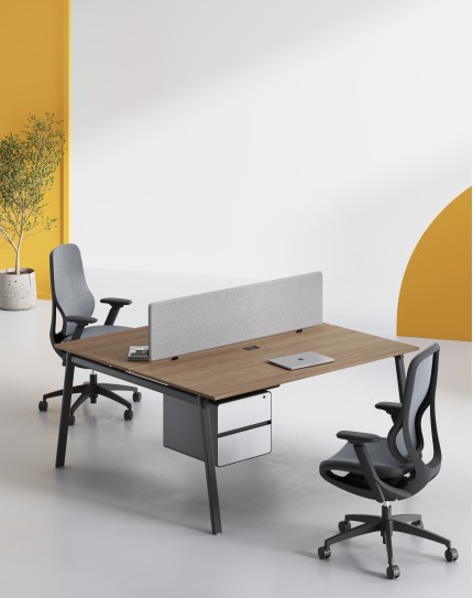 Ace Pro Series Cluster Of 4x Workstation With Side Cabinet