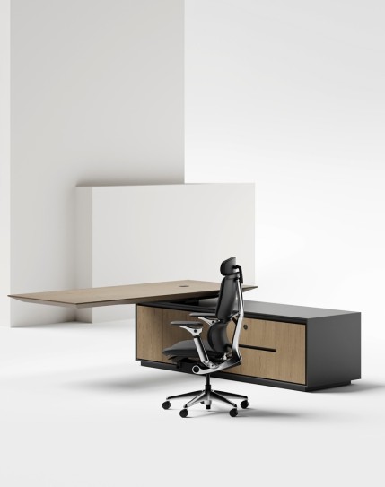 Enigma Veneer L Shape Atelier Desk