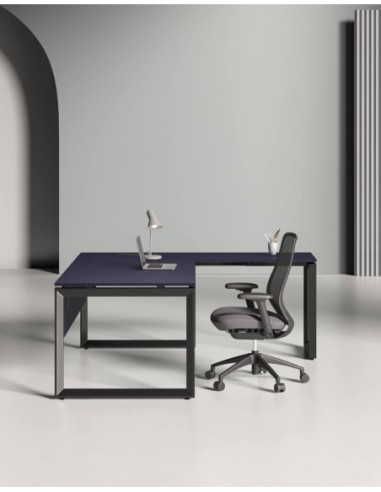 Zenon Black Frame Modern Meeting Table